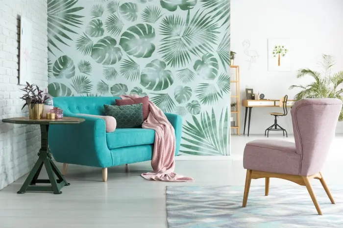 Wallpaper Motif Daun Kelapa untuk Nuansa Tropis