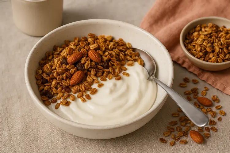 Granola dengan Yogurt Nabati Fortifikasi