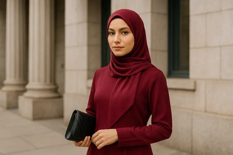 Hijab Warna Burgundy - Monokromatik & Classy