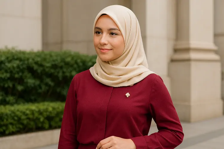 Hijab Warna Cream/Beige - Soft & Natural