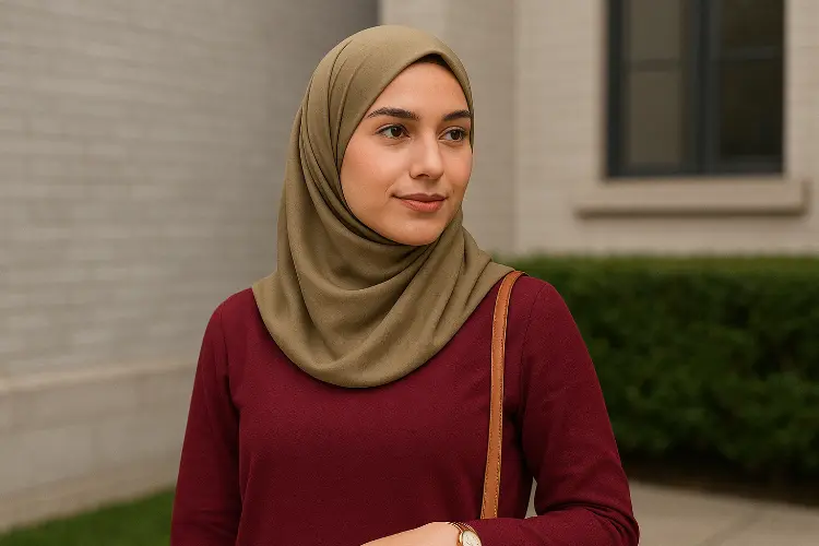 Hijab Warna Khaki - Warm & Elegan