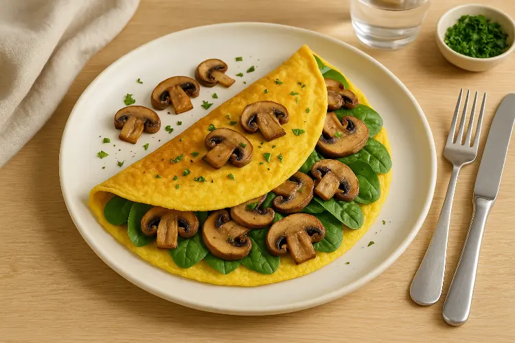Omelet Jamur Vegan