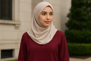 Warna Hijab yang Cocok Dipadukan dengan Baju Burgundy